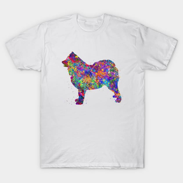 Samoyed dog watercolor T-Shirt by Yahya Art